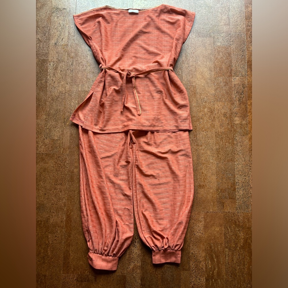 Leisure Lady vintage polyester lounge suit.